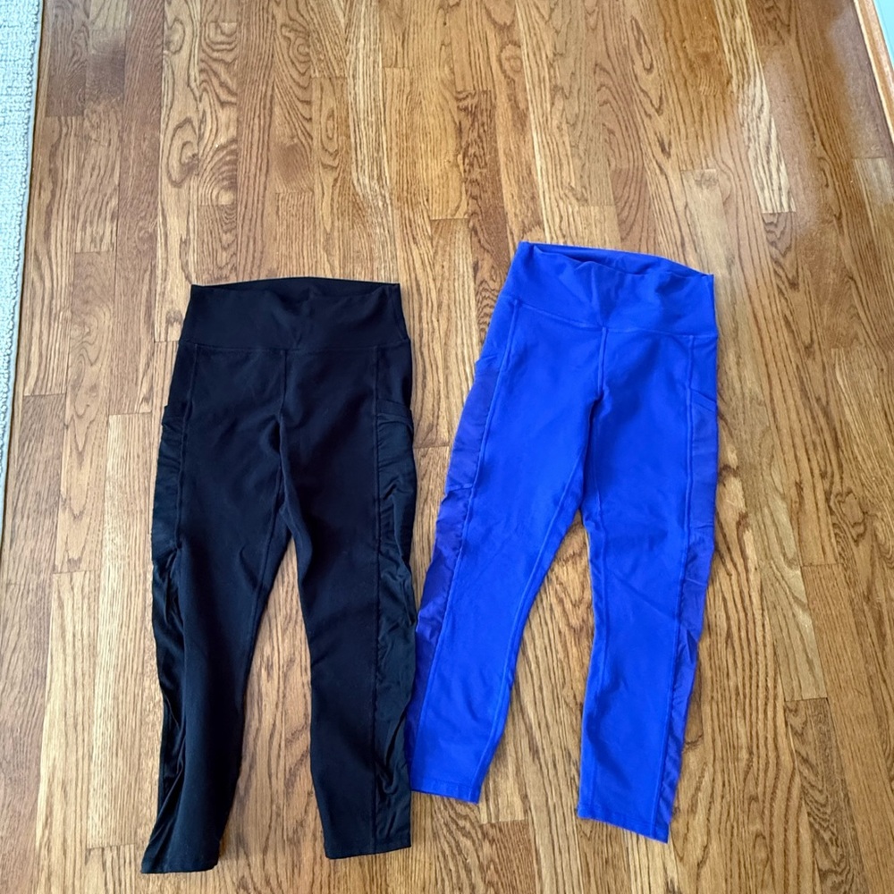 Fabletics Black and Blue Leggings